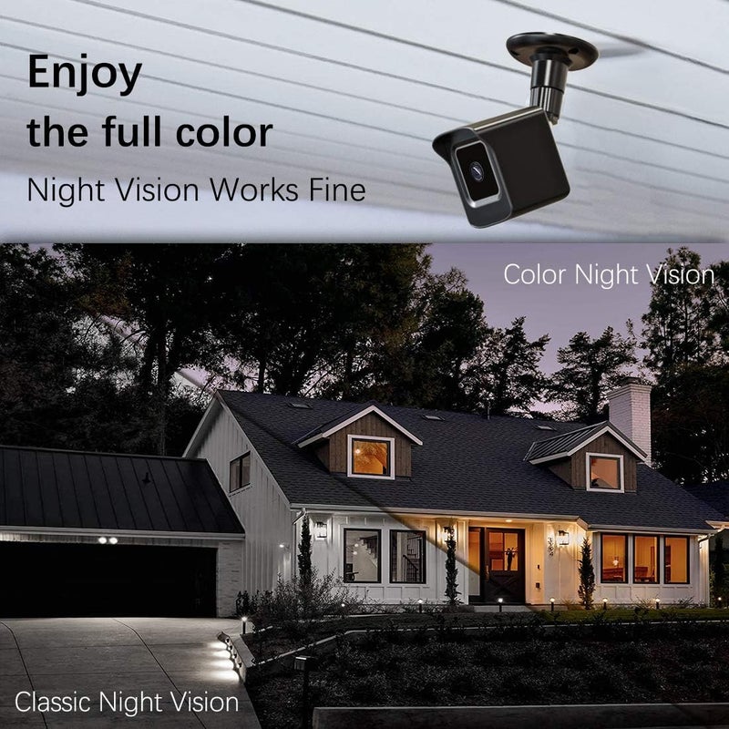 PEF Mount for All-New Wyze Cam V4/Cam V3, Weatherproof Protective Cover and 360 Degree Adjustable Wall Mount Solid Housing for Wyze V4 and V3 Outdoor Indoor Smart Home Camera System (Black, 2 Pack) - Image 3